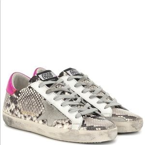 Golden Goose Superstar snake-effect sneakers